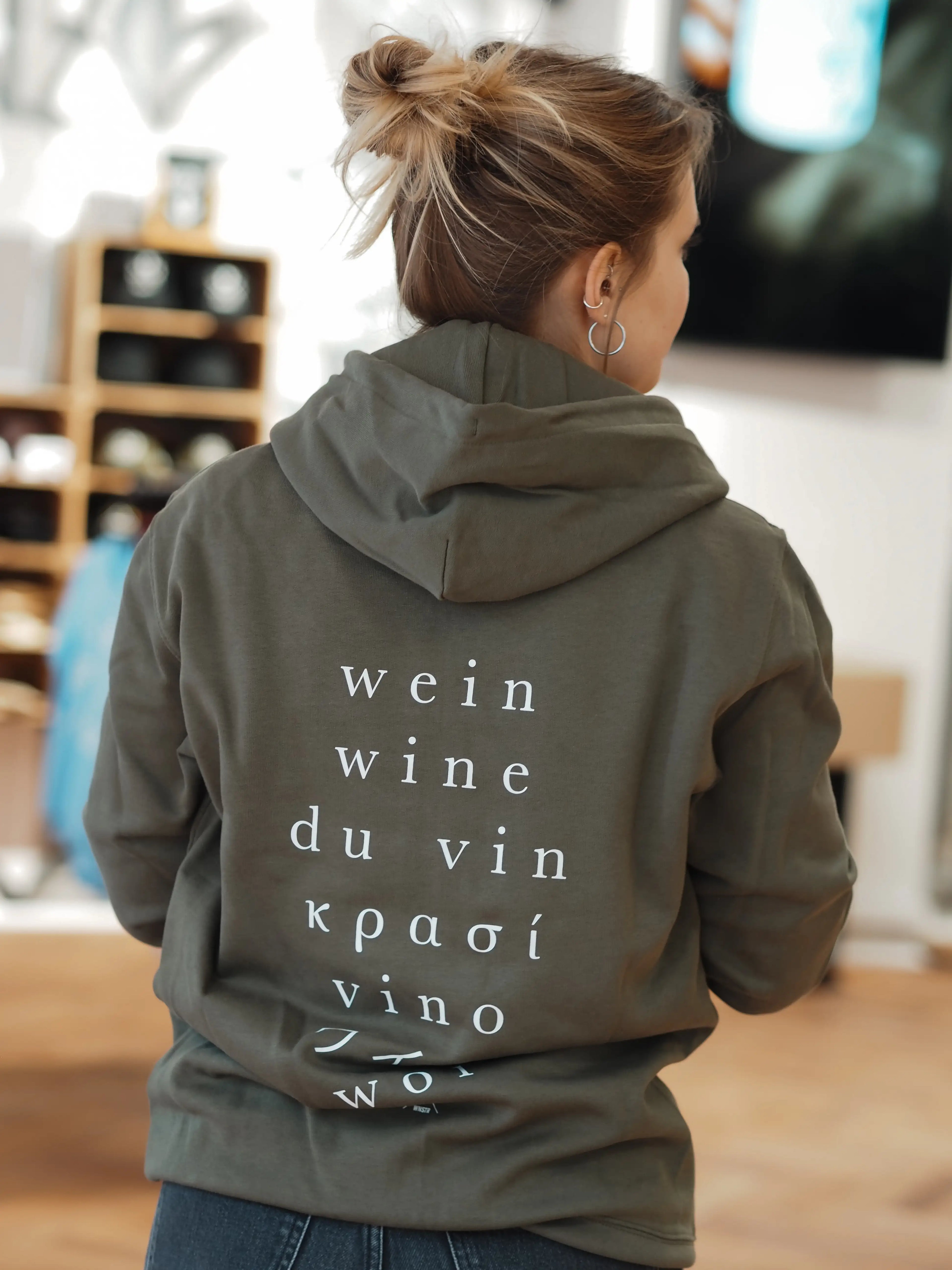 ZIP HOODIE HEIMAT WEIN DRUCK